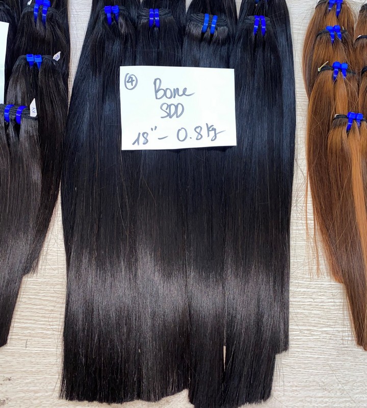 bone straight natural color hair weave 1