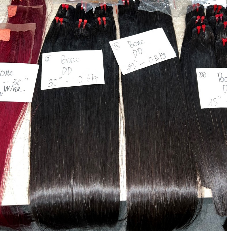 bone straight natural color hair weave 4