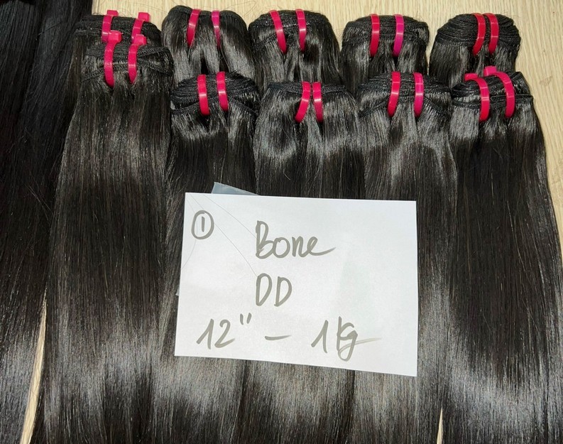 bone straight natural color hair weave 5