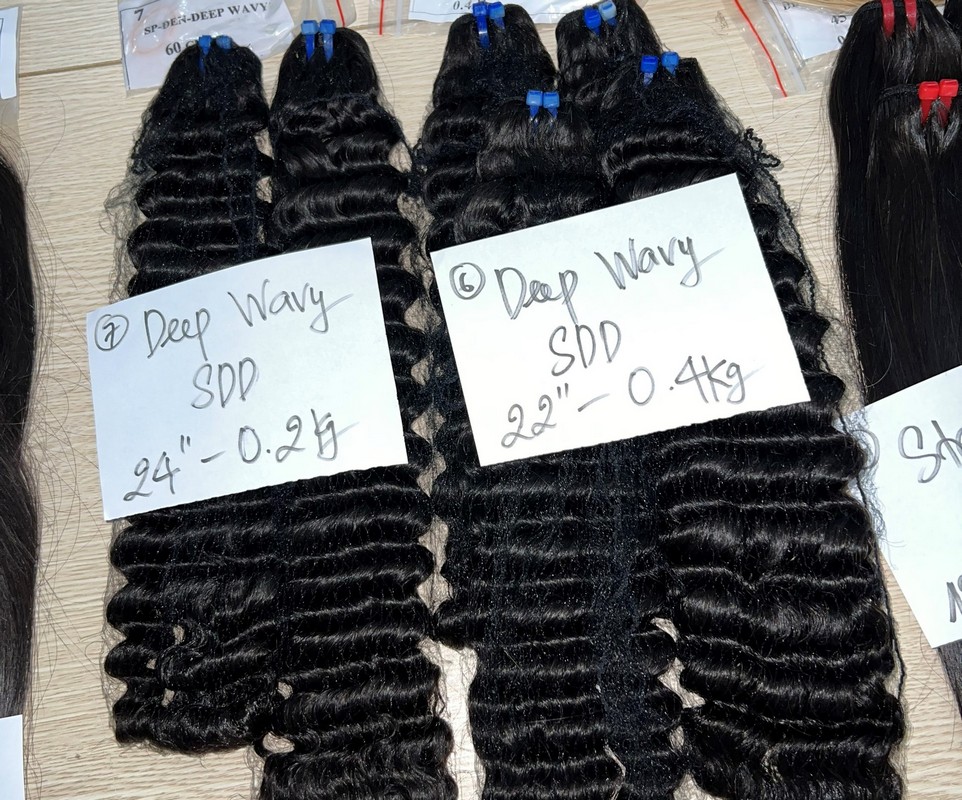 deep wave natural color hair weave 2