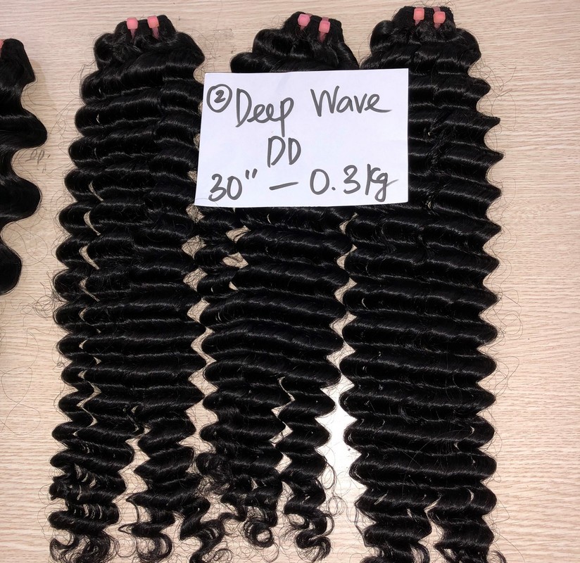 deep wave natural color hair weave 3