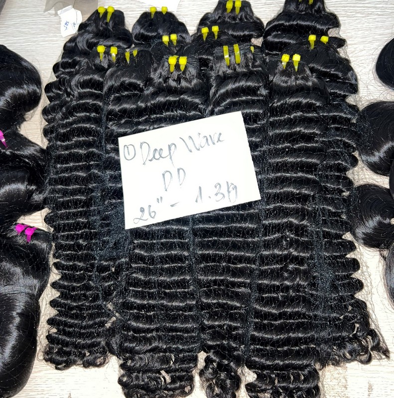 deep wave natural color hair weave 4