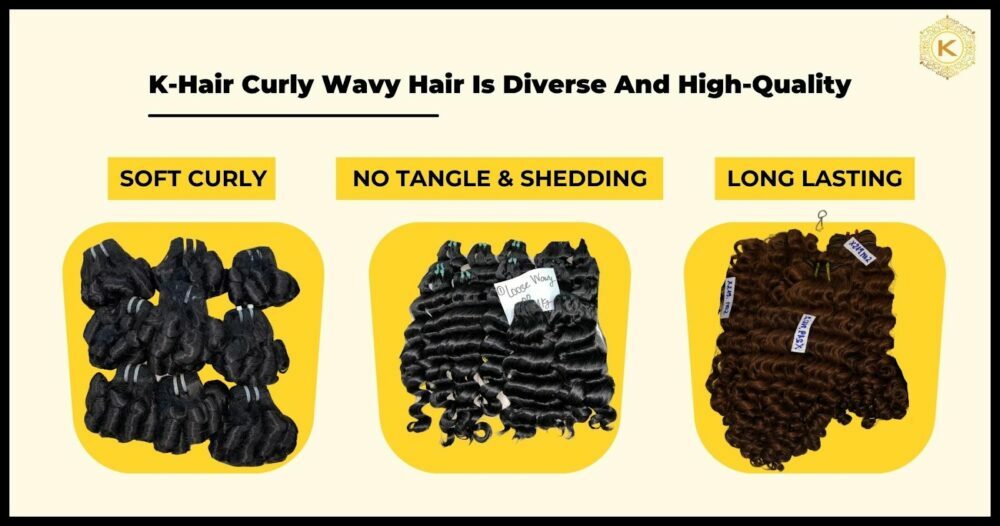 The quality of curly wavy hair K-Hair
