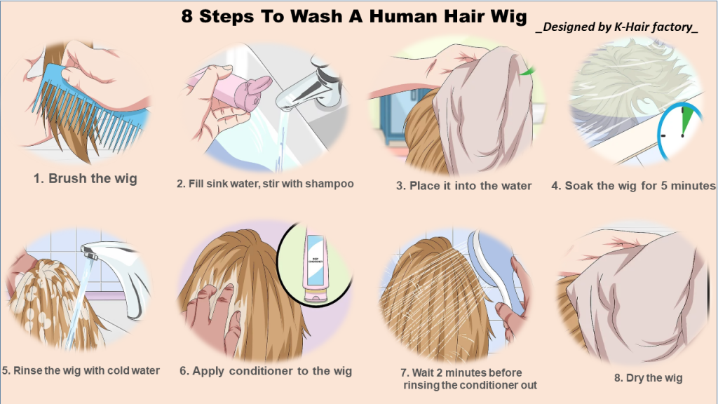how to wash a human hair wigs properly 1