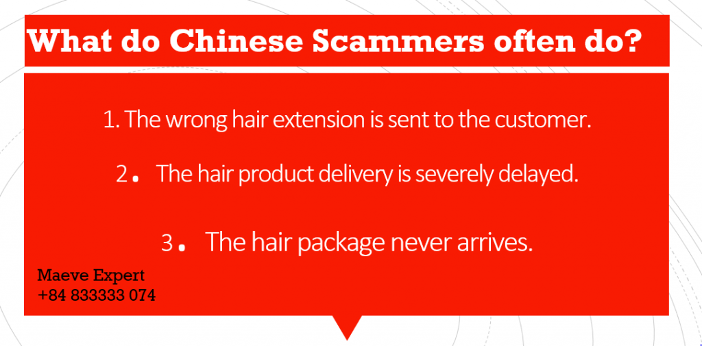 The action of chinese hair scammers