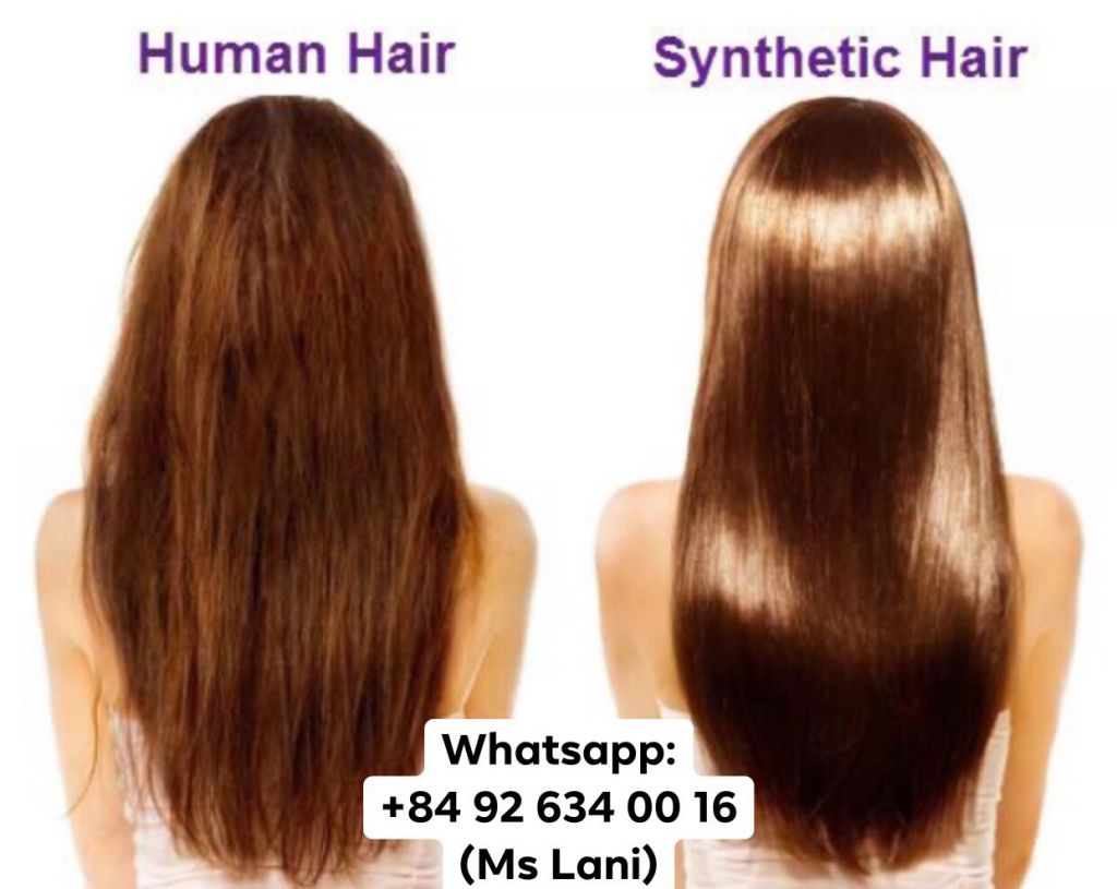 Comparing the synthetic and human hair
