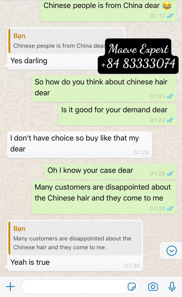 proof of bad chinese hair of chinese scammers