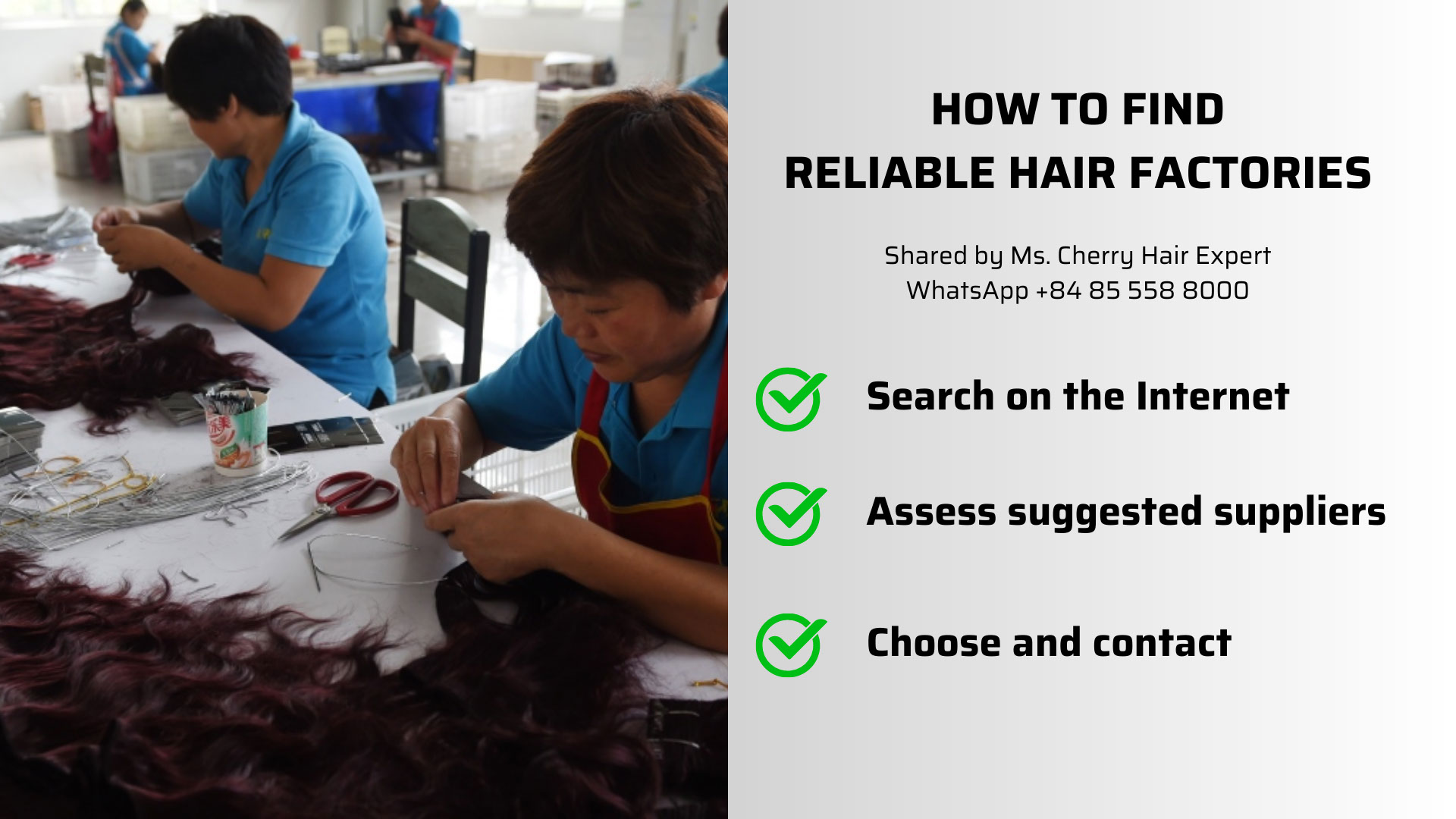 How to find reliable Chinese hair factories