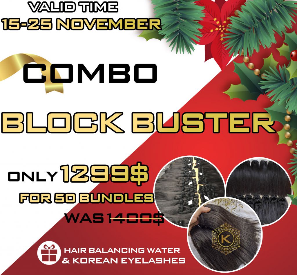 Combo BLOCKBUSTER of K hair Company Christmas Sale