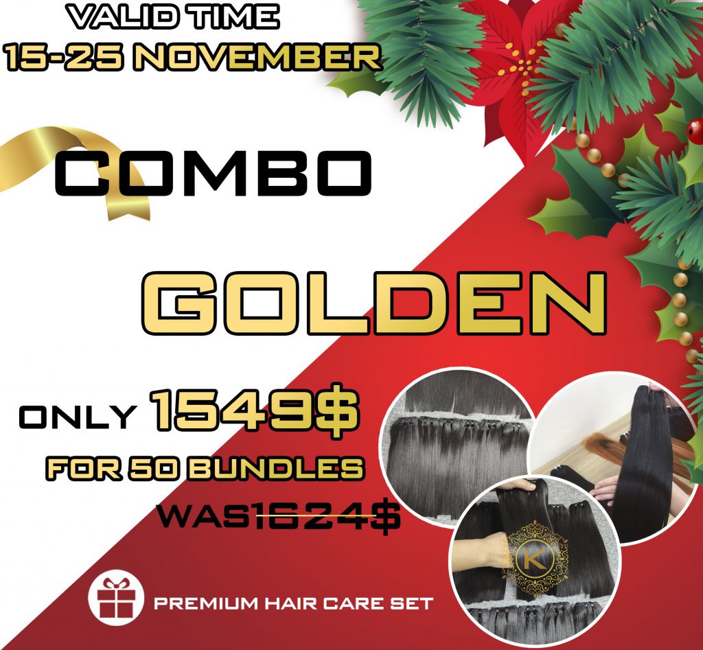 Combo GOLDEN of K hair Company Christmas Sale