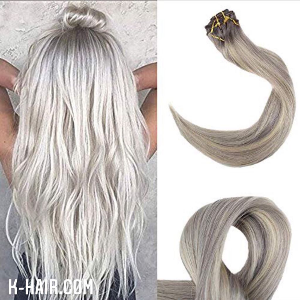 Blonde Clip-in hair extensions by K-Hair