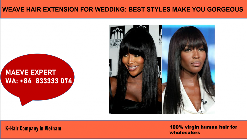 how to have a beautiful weave hair extension for wedding 3