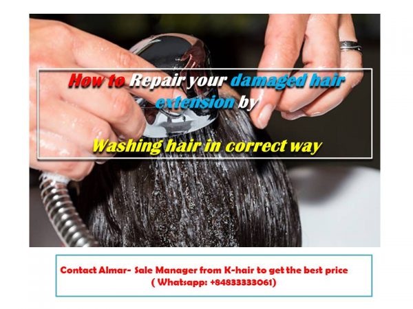 How to Repair your damaged hair extension by washing in correct way