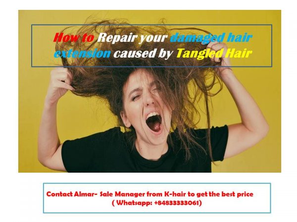 How to Repair your damaged hair extension caused by Tangled Hair
