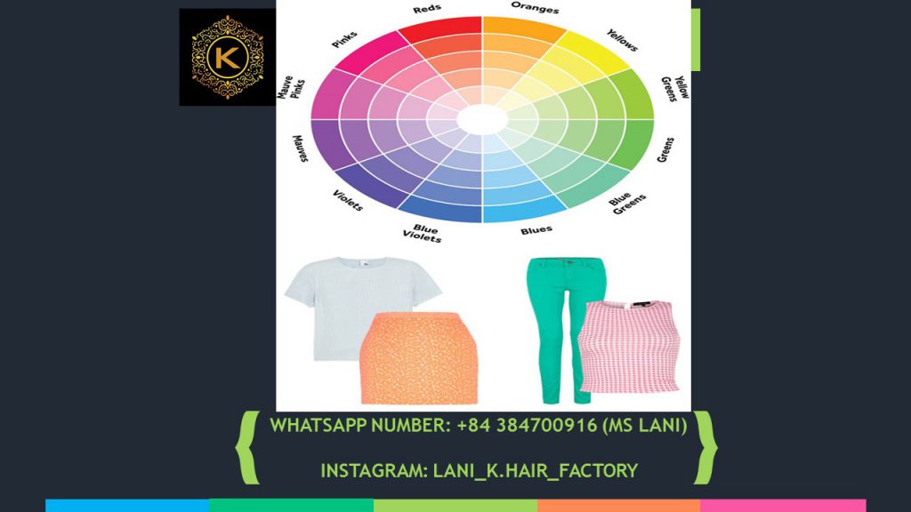 Apply the color wheel rule in matching outfit colors