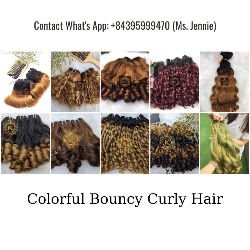 Vietnamese Single Drawn weft color hair Extension colored hair