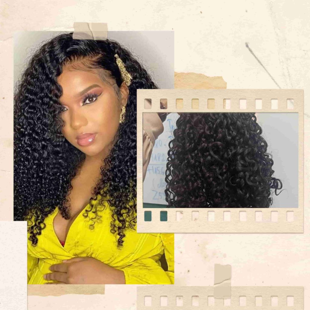 Vietnamese Super Double Drawn Weft Curly_K-Hair Pixie Curls On Wig