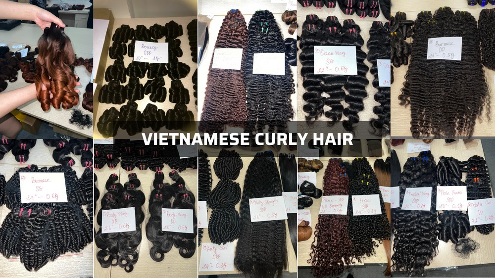 Vietnamese single drawn weft curly hair 1 1