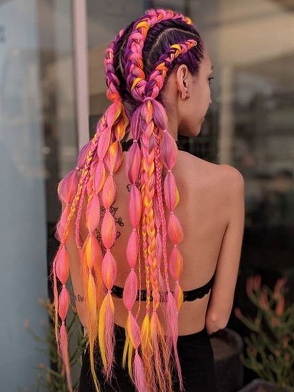 Pink. - Festive Hair Extension Colors.