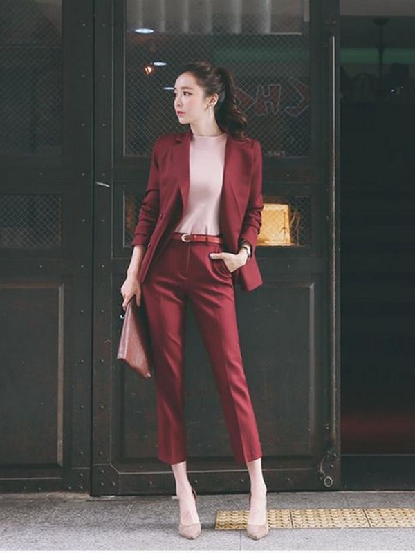 Burgundy Color Suits For Women