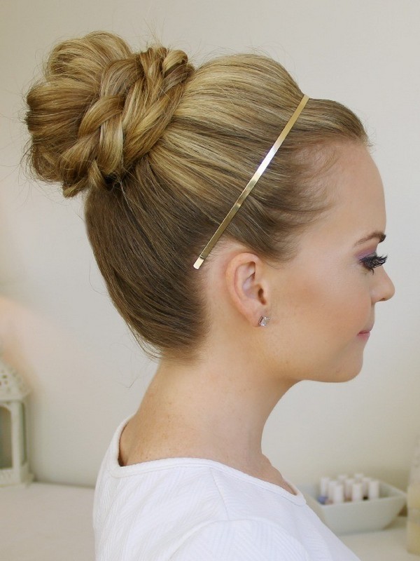 High Braided Top Knot - Best Updos For A Glam Look