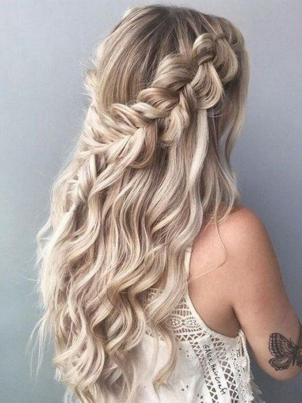 The Half Up Half Down. - Elegant Braids For Hair Extensions.