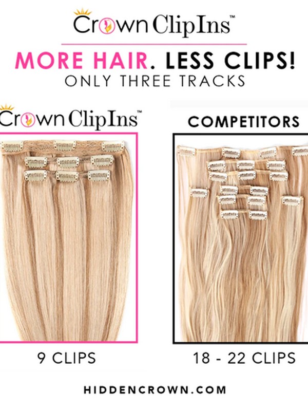 Hidden Crown Hair Extensions Crown Clip-Ins - Best Clip-In Hair Extensions.