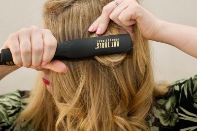 curl your hair with a flat iron