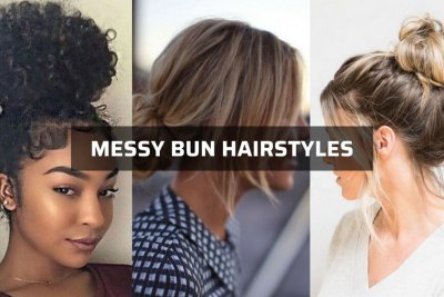 messy bun hairstyles