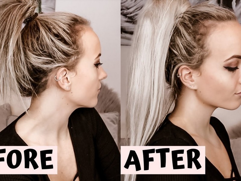 High Ponytail. - Short Hair Extension Styles For Chic.