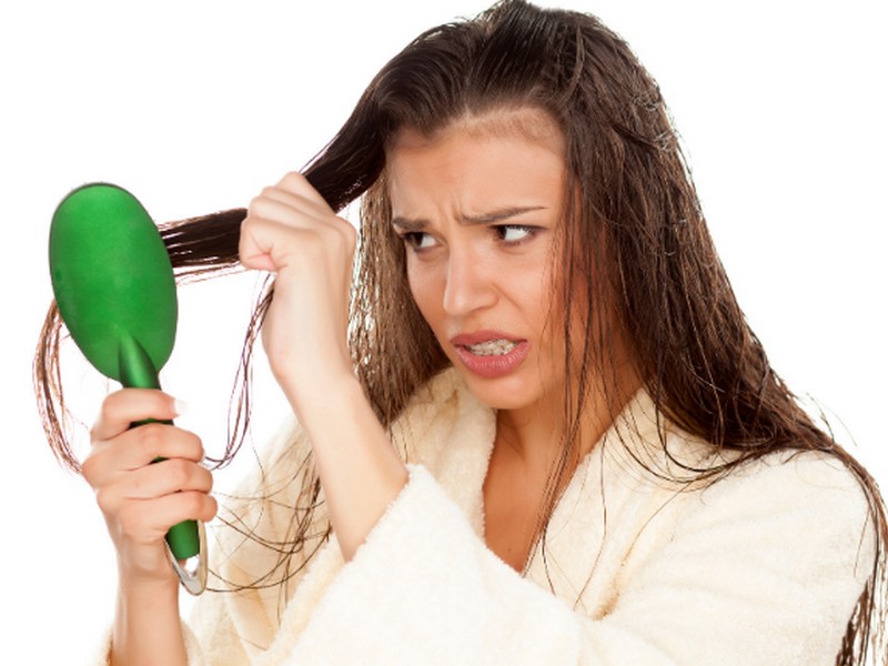 Tip No 7 To Stop Hair Loss: Never Brush Your Hair When It’s Still Wet.