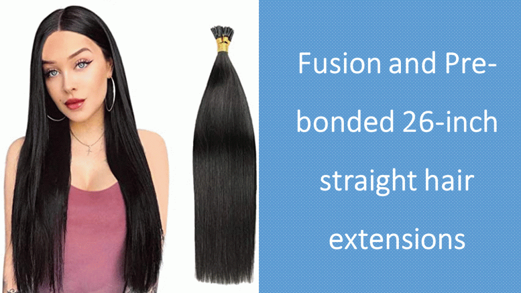 Fusion-and-Pre-bonded-26-inch-straight-hair-extensions