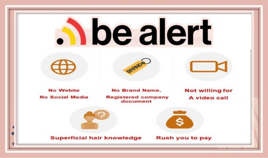 Signs of a scam hair seller