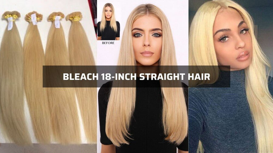 18 inch straight hair bleach