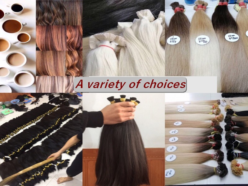 Wide range of hair extensions