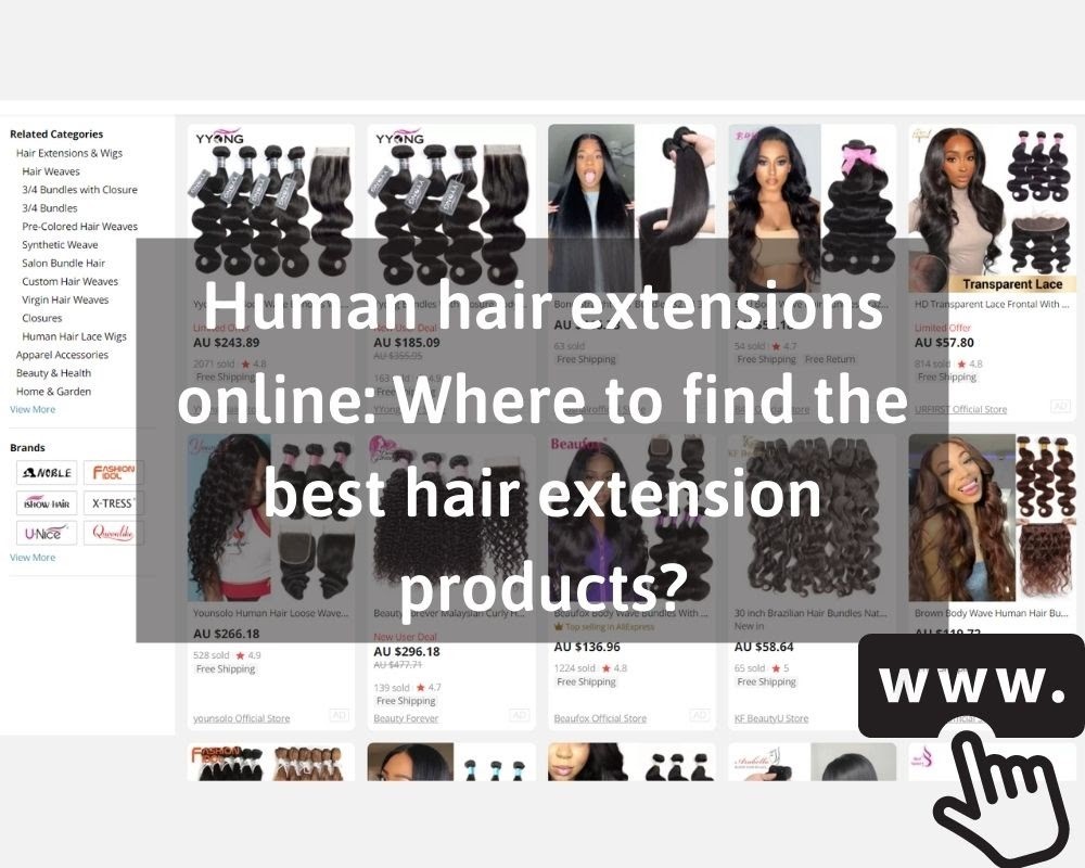 Human hair extensions online