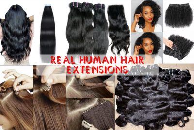 Real human hair extensions