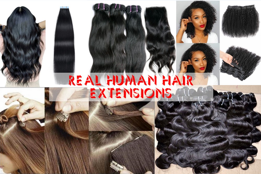 Real human hair extensions 1