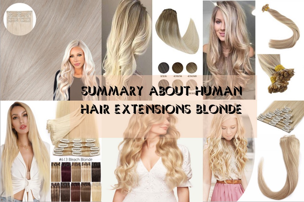 Human Hair Extensions Blonde 11