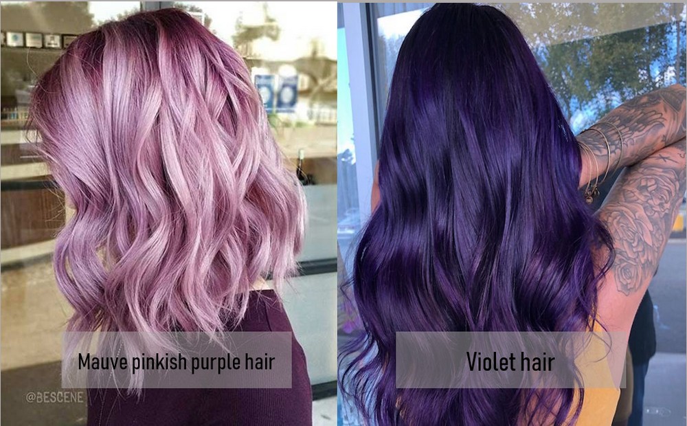 Human Hair Extensions Purple 8 1