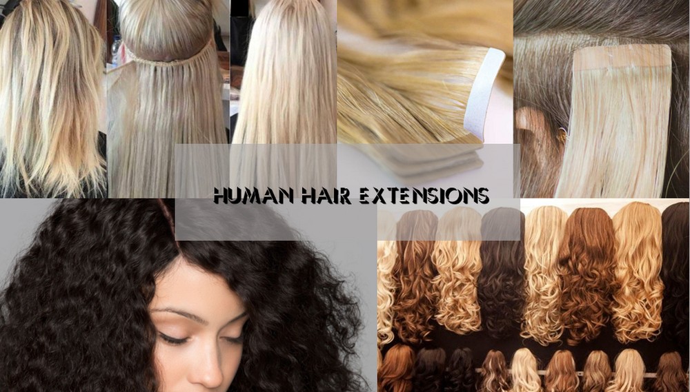 Human hair extensions UK clip in 4