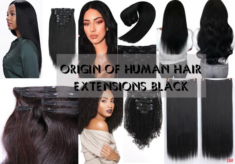  human hair extensions black
