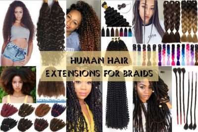 Human hair extensions for braids