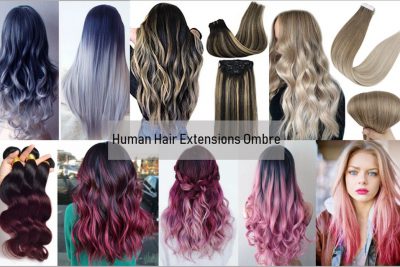 Human hair extensions ombre