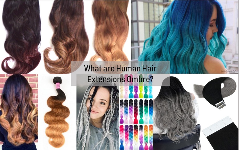 Human hair extensions ombre 2