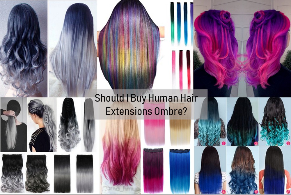 Human hair extensions ombre 7