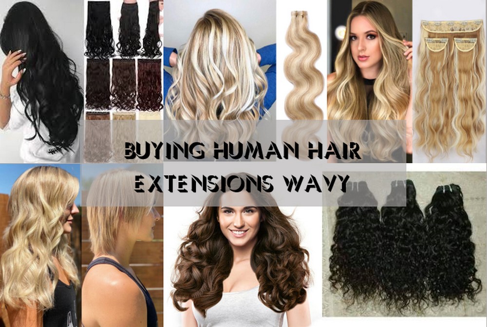 Human hair extensions wavy 4