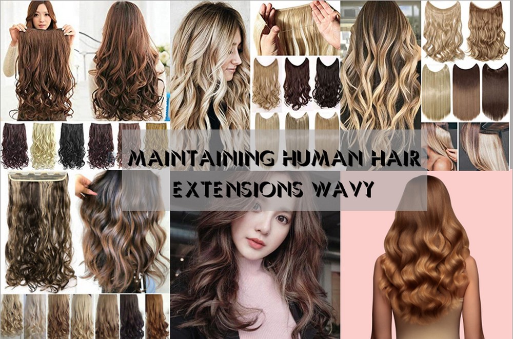 Human hair extensions wavy 5