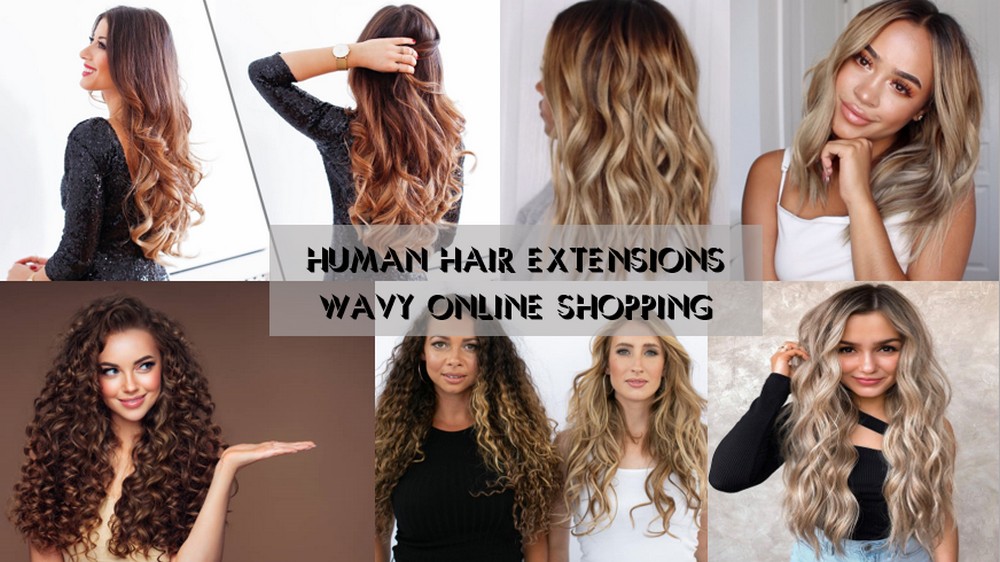 Human hair extensions wavy 6