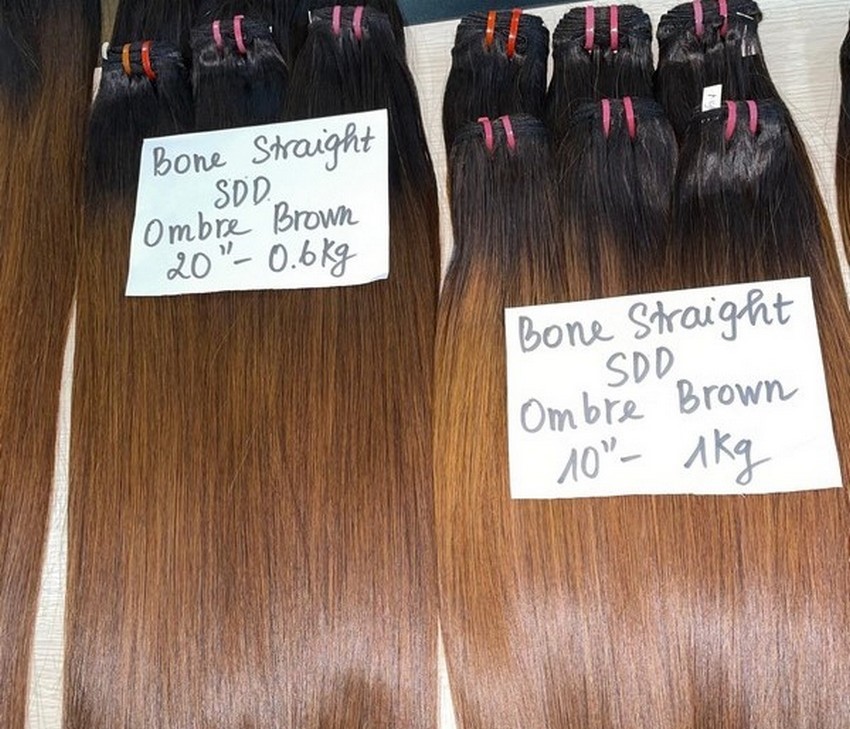 Wholesale Bone Straight Brown/Ombre Brown Best Vietnamese Hair Weave